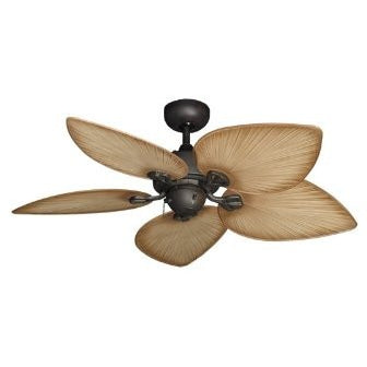 Bombay Tropical Ceiling Fan in Oil Rubbed Bronze with 42" Tan Blades - Tropically Inclined