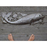 Dolphin Sealife Wall Art, Beach, Ocean, Sculpture, Recycled Steel Barrel, Haiti, Metal, 33" x 10" - Tropically Inclined