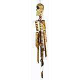 Hand Carved Beautifully Detailed Treasure Pirate Skull Skeleton Bones Wind Chime - Tropically Inclined