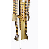 Hand Carved Beautifully Detailed Treasure Pirate Skull Skeleton Bones Wind Chime - Tropically Inclined
