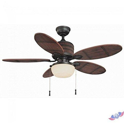 Home Decorators Indoor/Outdoor Tahiti Breeze 52-Inch Ceiling Fan, Natural Iron - Tropically Inclined