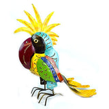 Metal Parrot Statue Sculpture Art Handmade Tropical African Parrot Head Candle Holder - Tropically Inclined