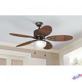 Home Decorators Indoor/Outdoor Tahiti Breeze 52-Inch Ceiling Fan, Natural Iron - Tropically Inclined