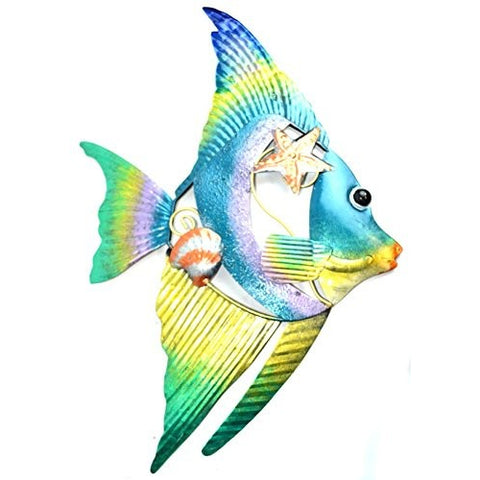 BEAUTIFUL UNIQUE colorful NAUTICAL FISH METAL WALL ART - Tropically Inclined
