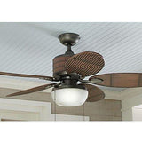 Home Decorators Indoor/Outdoor Tahiti Breeze 52-Inch Ceiling Fan, Natural Iron - Tropically Inclined