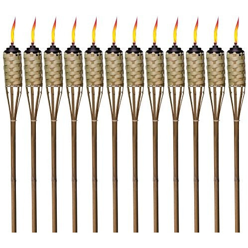 TIKI Brand 57-Inch Luau Bamboo Torch - 12 pack - Tropically Inclined