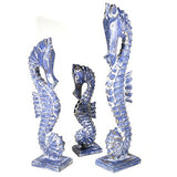 Nautical Set of 3 Seahorses Wooden Wall Art Decor 20" Tall - Tropically Inclined