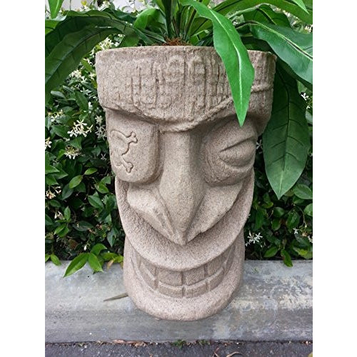 Pirate Tiki Planter (Sand Stone) - Tropically Inclined